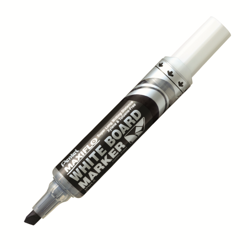 Maxiflo White Board Marker, Chisel Point (2.0/5.7mm) Black Ink