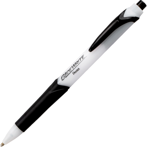 GlideWrite Ballpoint Pen with TechnIFlo Ink, (1.0mm) Bold Point, Black Ink