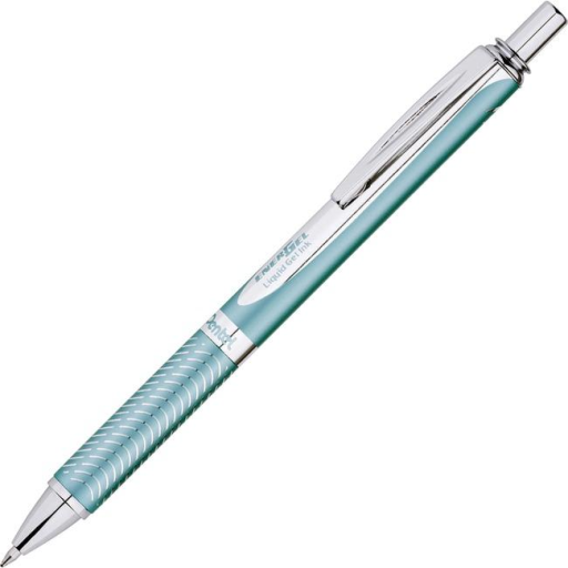 EnerGel Alloy Retractable Premium Liquid Gel Pen, (0.7mm) Aquamarine Barrel, Black Ink