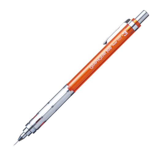 GraphGear 300 Mechancial Drafting Pencil (0.3mm), Orange Accents