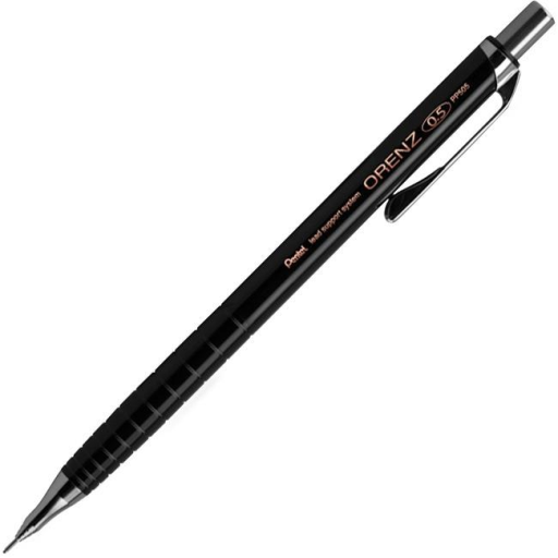 Orenz Retractable Mechanical Pencil (0.5mm) Black Barrel, Pre-loaded with B Lead
