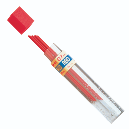 Refill Lead Red (0.7mm) Medium, 12 Leads per Tube