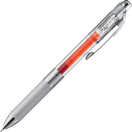 EnerGel Infree Retractable Liquid Gel Pen, (0.5mm) Needle Tip, Orange Ink