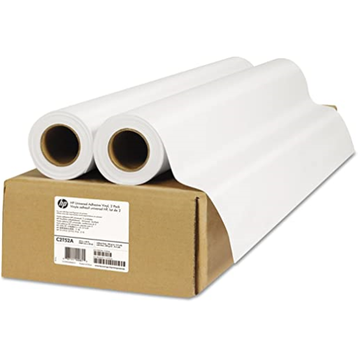 HP Universal Adhesive Vinyl, 2 pack 144 microns (5.7 mil) ? 160 g/m? ? 42 in x 66 ft ? 2-pack