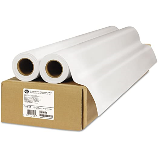 HP Premium Matte Polypropylene, 2 pack 231 microns (9.1 mil) ? 140 g/m? ? 42 in x 75 ft ? 2-pack