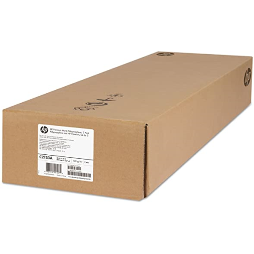 HP Premium Matte Polypropylene, 2 pack 231 microns (9.1 mil) ? 140 g/m? ? 36 in x 75 ft ? 2-pack