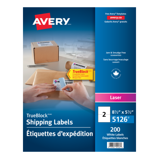 5126 WHITE, TRUEBLOCK, 5 1/2" X 8 1/2", PERMANENT,  100 SHEE