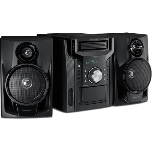 SHARP CD-BH950 Sharp 240W 5-Disc Mini Shelf Speaker System with Cassette and Bluetooth Audio