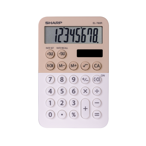 SHARP EL760RLA Twin Power XL 8-digit Display