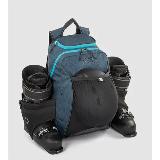 K&B Sport - Ski Boot Backpack - Slick - Midnight/ Turquoise