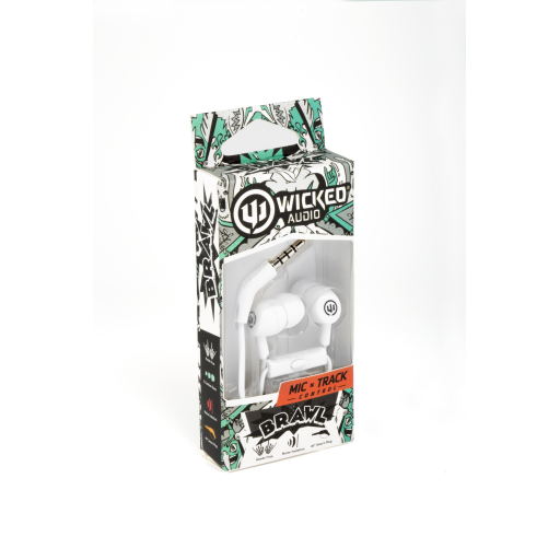 Brawl Mic Earbud, White Knuckle