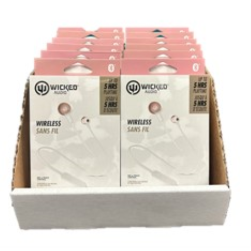 WIRELESS ROSE GOLD EARBUD DISPLAY PK/12