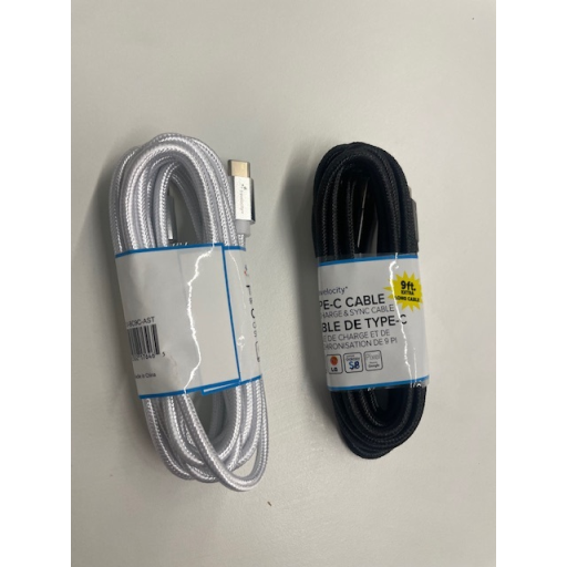 TRAVELOCITY 9 Foot Braided Type-C Cable