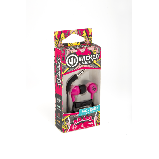 Brawl Mic Earbud, Pink Punch