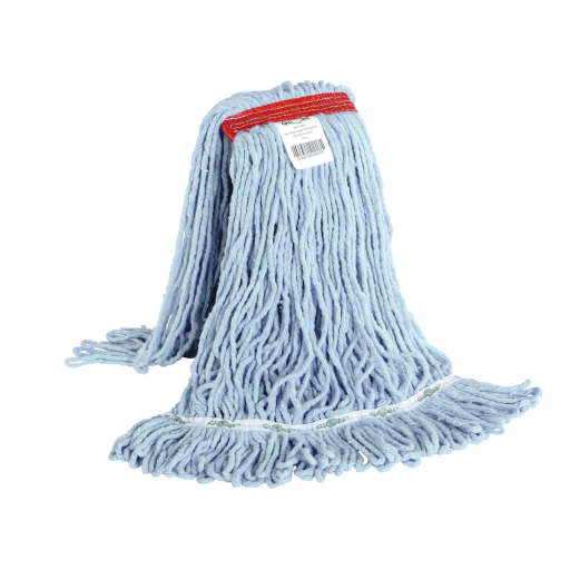 Syn-Pro® Synthetic Looped End Wet Mop Narrow Band Blue 20oz Bagged