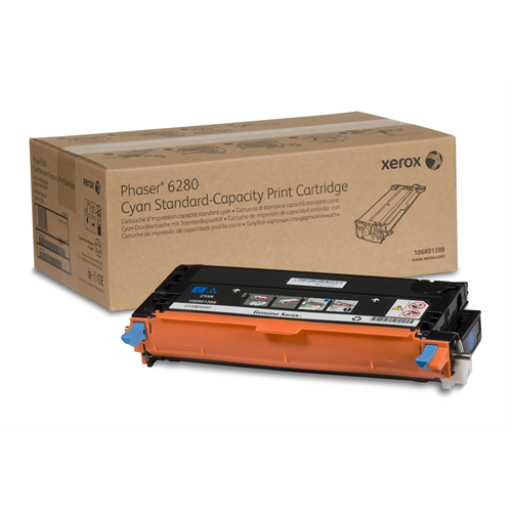 106R01388 Cyan Standard Capacity Print Cartridge, Phaser 6280