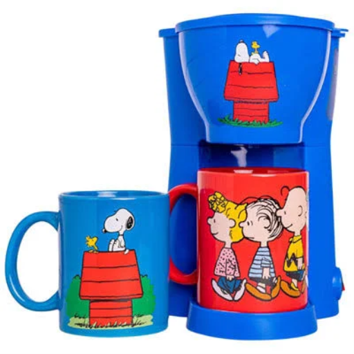 Coffee Maker W/2 Mugs Peanuts Snoopy