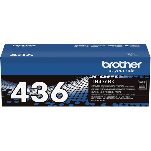 Brother TN436BK Black Toner Cartridge, Super High Yield