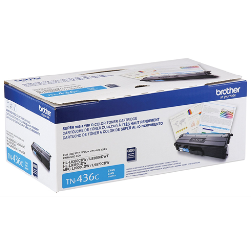 Brother TN436C Cyan Toner Cartridge, Super High Yield