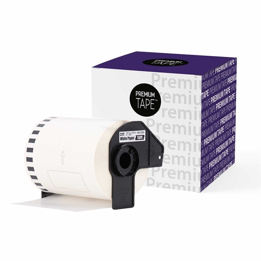 Brother DK-2243 Black/White Continuous Length Paper 4"x 100'