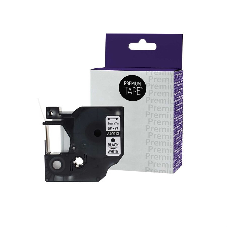 Dymo 40913/41913 Ribbon D1 Black/White 9mm