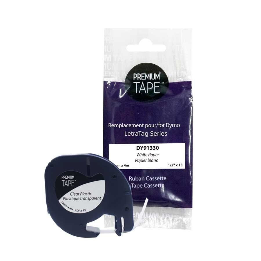 Dymo 91330 Paper Label Alternative Black/White 12mm