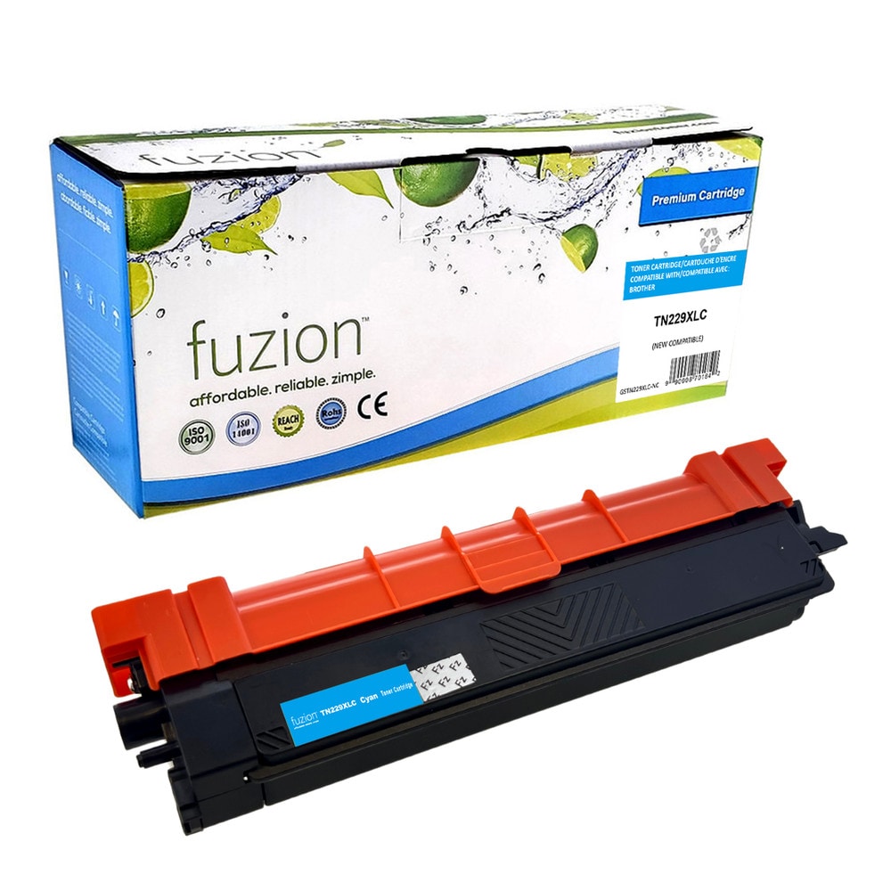 Brother Compatible TN229XL Cyan Toner Cartridge Fuzion Brand