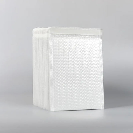 White Bubble Mailers 2-Size Bundle (18x23/20x25cm, 50pcs) - Ideal for E-commerce, Mailing & Product Protection