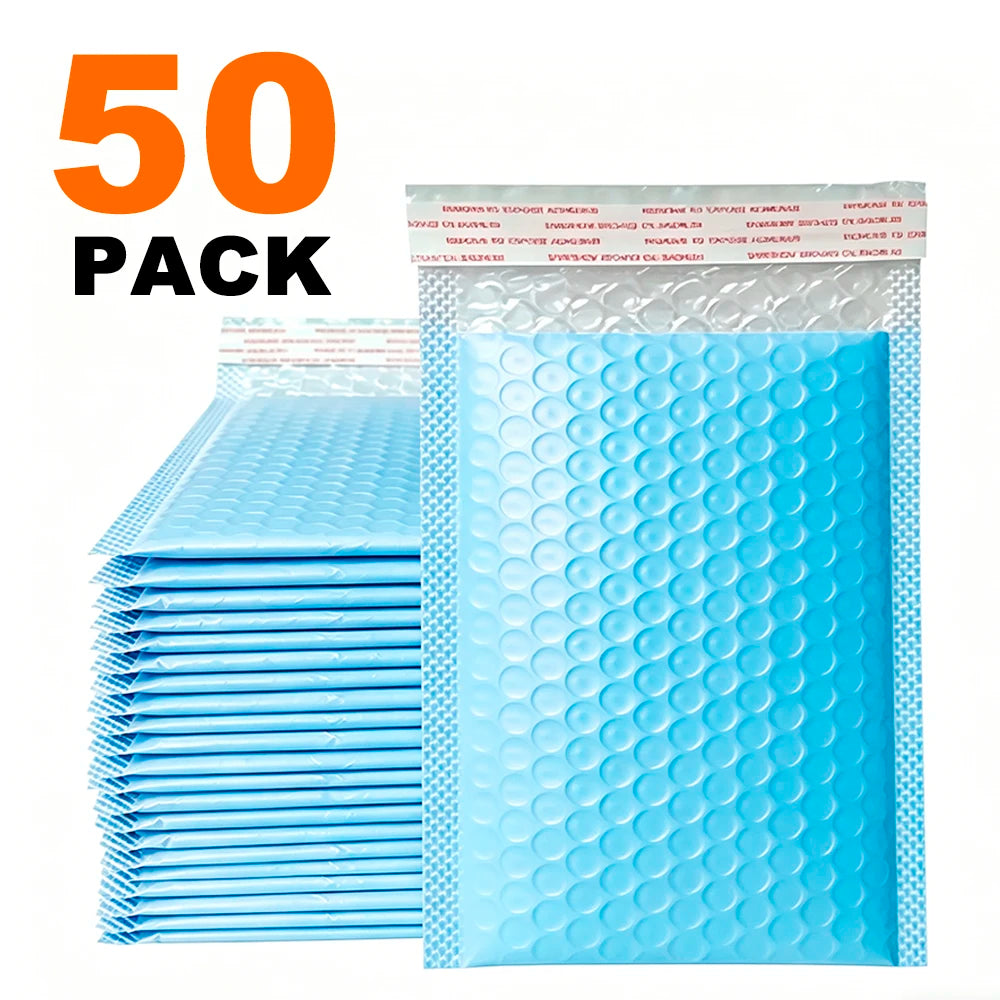 10-50Pcs Colorful Bubble Mailers Self Seal Envelopes Shipping Packages Padded Mailing Bags for Small Business Supplies Delivery
