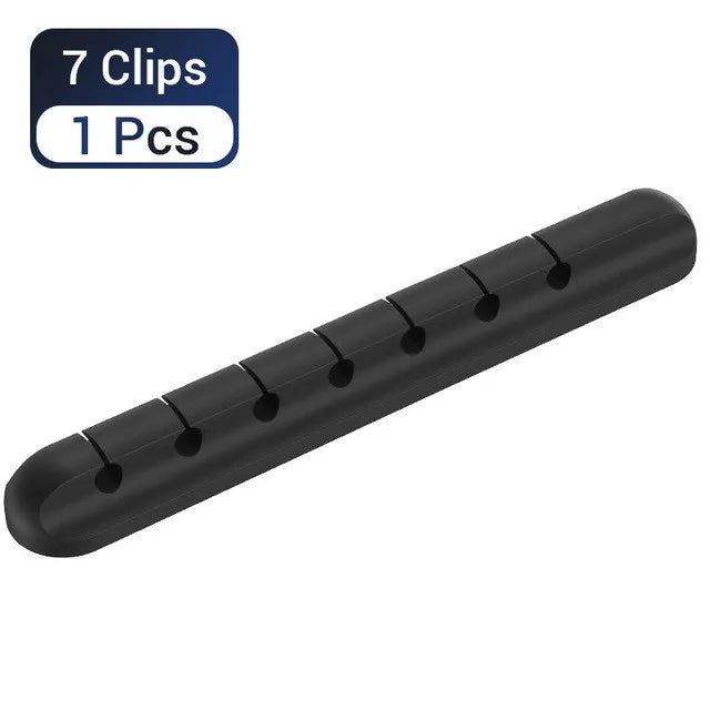 Cable Cord Wire Organizer Silicone USB Cable Winder Management Clips Self Adhesive for Mouse Keyboard Headset Car For iPhone