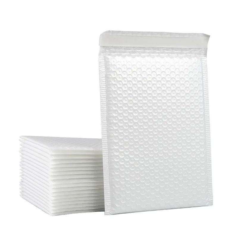 50pcs 18x23/20x25cm White Bubble Mailers Packaging Bags to Pack Products Delivery Package Shipping Envelope Mailer