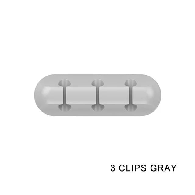 Cable Cord Wire Organizer Silicone USB Cable Winder Management Clips Self Adhesive for Mouse Keyboard Headset Car For iPhone