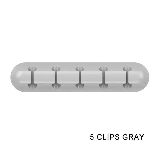 Cable Cord Wire Organizer Silicone USB Cable Winder Management Clips Self Adhesive for Mouse Keyboard Headset Car For iPhone