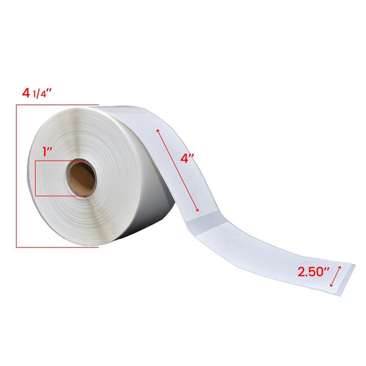 2.5x4'' Direct Thermal Labels 1''Core (500)