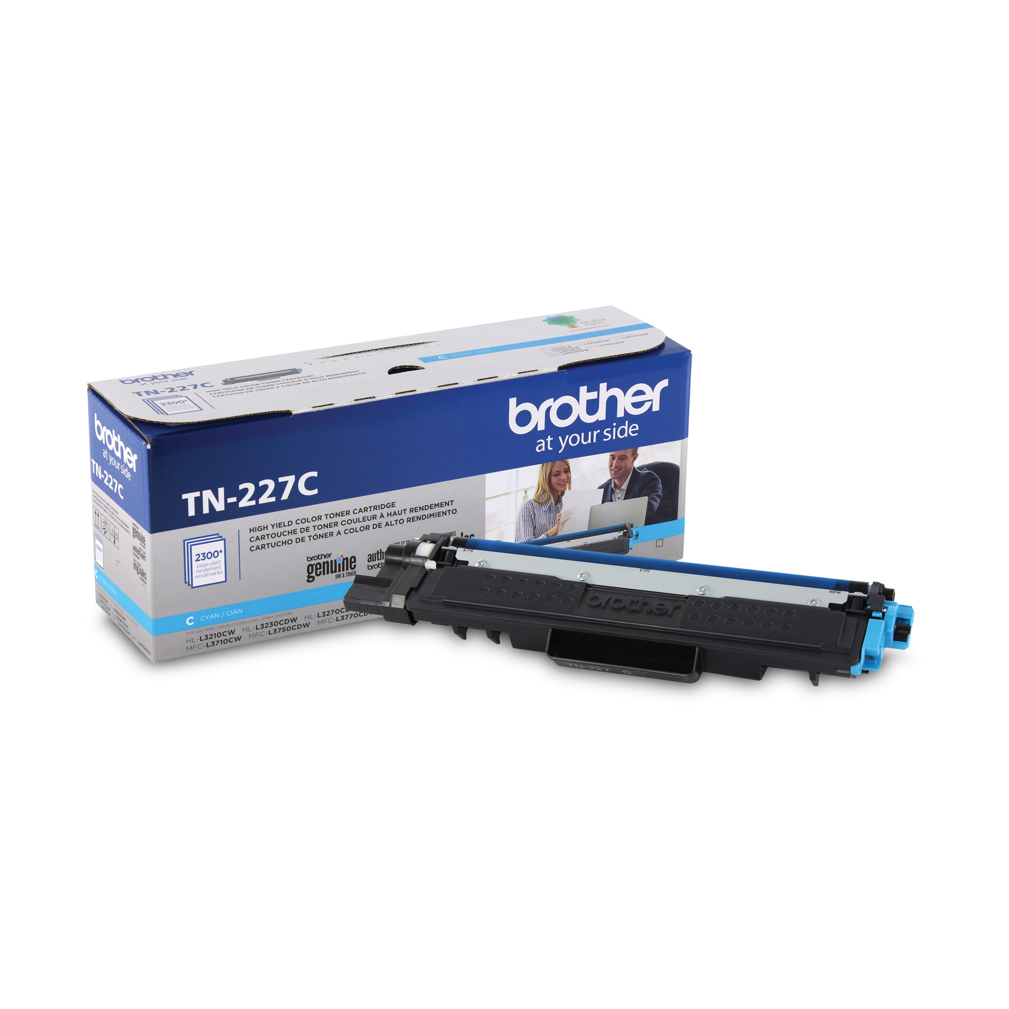 Brother Genuine TN-227C High Yield Cyan Toner Cartridge Brother