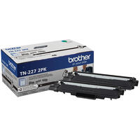 Brother Genuine TN227 2PK High-Yield Black Toner Cartridge Multipack Brother