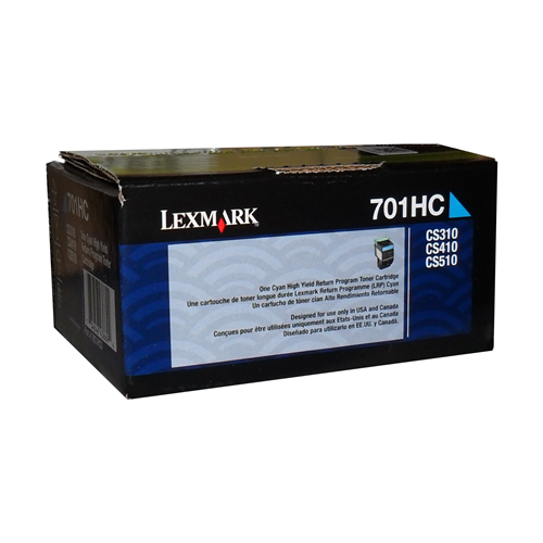 Lexmark CS310, CS/CX410, 510 Cyan Return Programme 3K Toner Cartridge Part no.: 70C1HC0 Lexmark