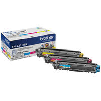 Brother Genuine TN221 3PK Standard-Yield Colour Toner Cartridge Multipack Brother
