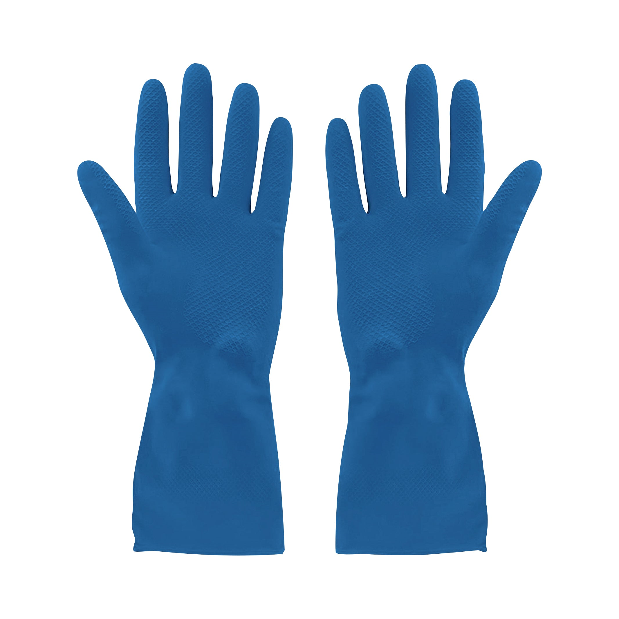 Rubber Gloves Silverlined  Blue Small Extended Cuff- 12 pairs x 12 Globe Commercial Products