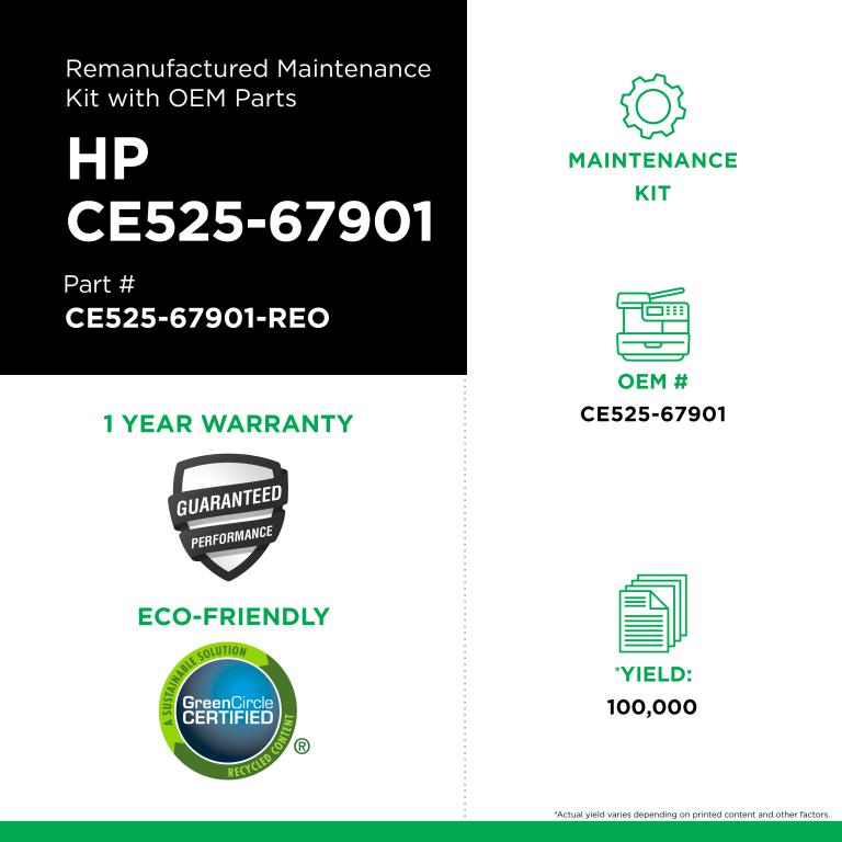 HP CE525-67901 Maintenance Kit with OEM Parts