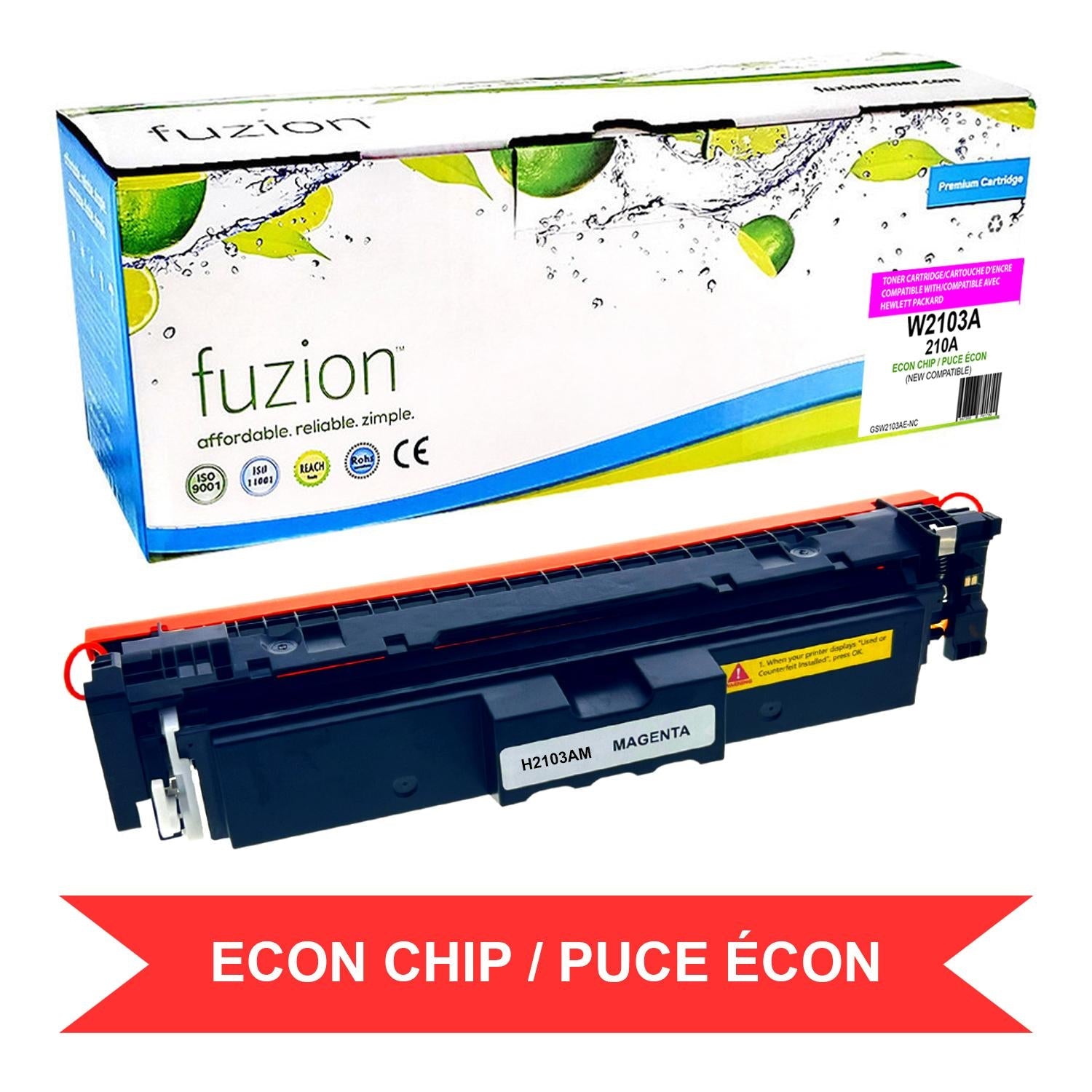 HP W2103A (210A) Compatible Toner w/ ECON Chip - Magenta