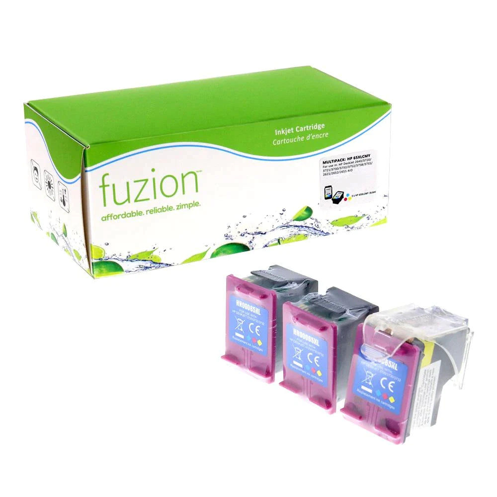 HP #65XL Remanufactured Infinite Ink Kit (3) - HY CMY