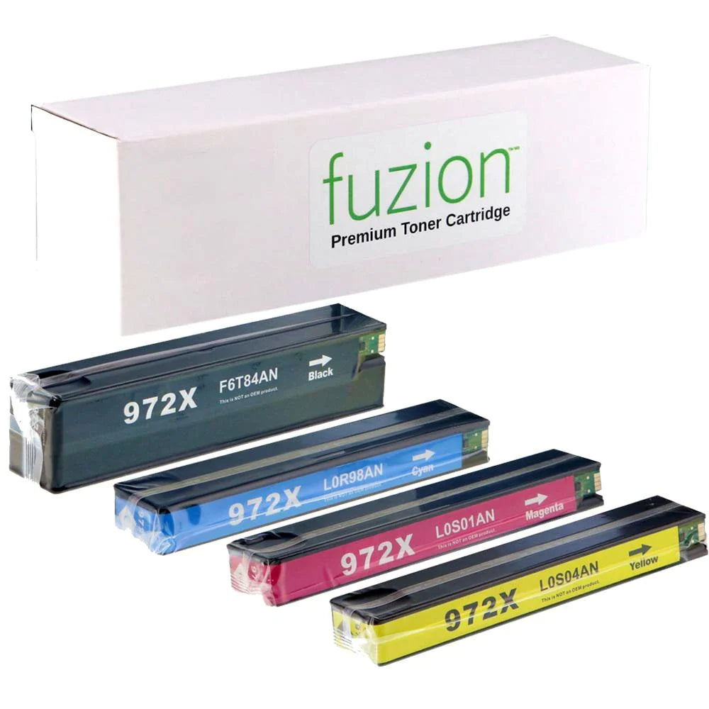 HP #972X Remanufactured Inkjet Set - HY C/K/M/Y