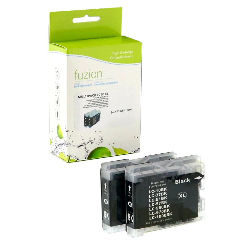 Brother LC512PKS Compatible Inkjets - 2/Black