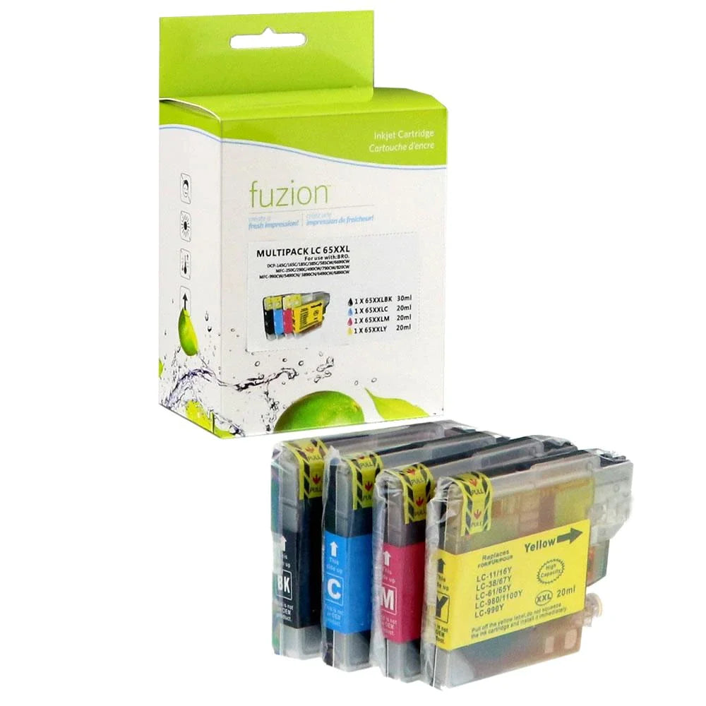 Brother LC65 Compatible Inkjet Set - C/K/M/Y