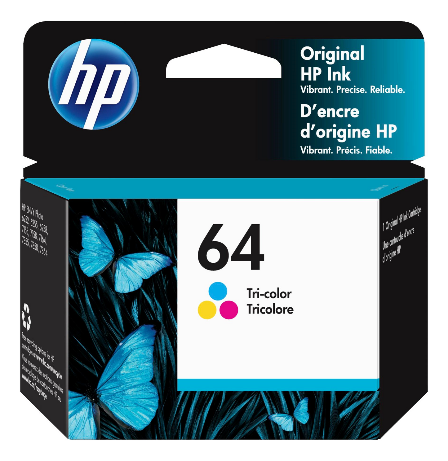 HP 64 Tri-color Original Ink Cartridge HP Canada