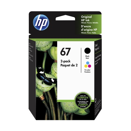 HP 67 Clr/Blk Original Ink Crtg 2-Pk HP Canada