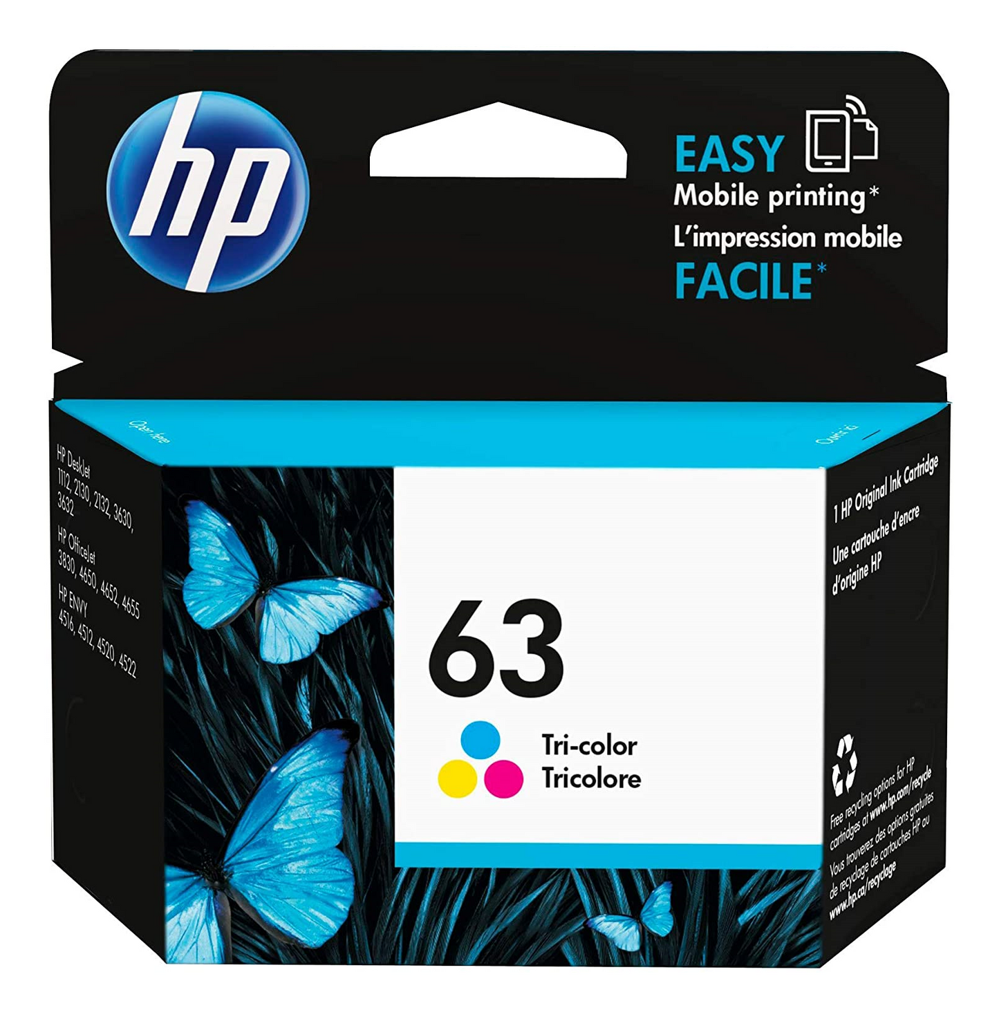 HP 63 Tri-color Ink Cartridge HP Canada