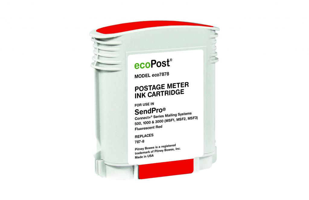 Postage Meter Fluorescent Red Ink Cartridge for Pitney Bowes 787-8
