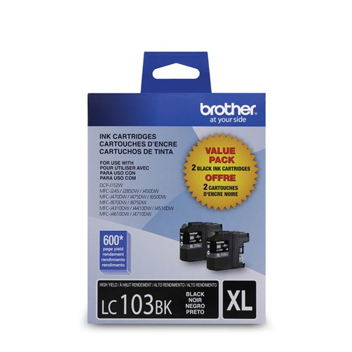Brother LC1032PKS 2-Pack of Innobella  Black Ink Cartridges, High Yield (XL Series) Brother